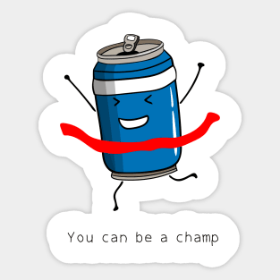 cute soda can champion Sticker